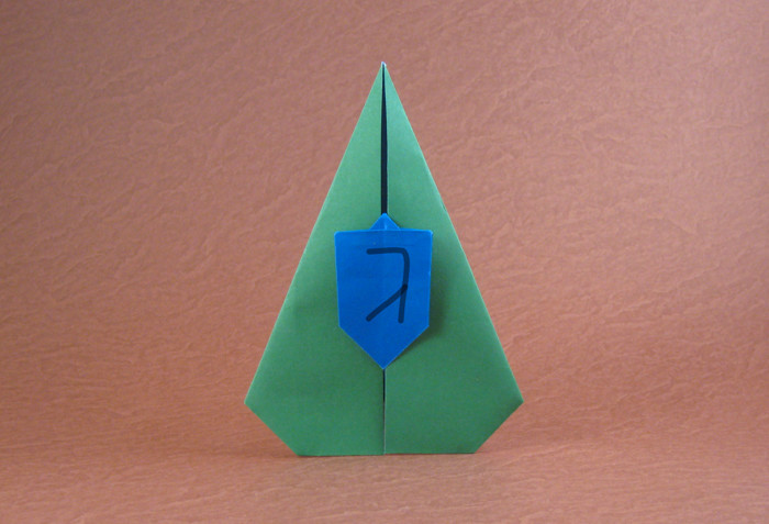 Origami Chrismukkah tree by Gilad Aharoni folded by Gilad Aharoni