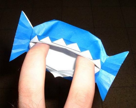 origami candy with teeth for halloween