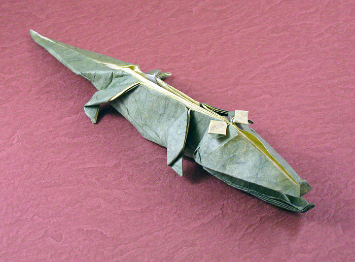 Origami Alligator by Jun Maekawa folded by Gilad Aharoni