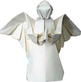 origami angel statue