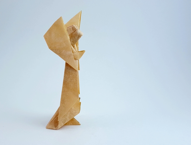 Origami Angel - standing by Ligia Montoya folded by Gilad Aharoni