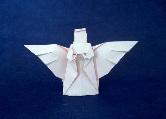 Origami Angel by John Montroll folded by Gilad Aharoni