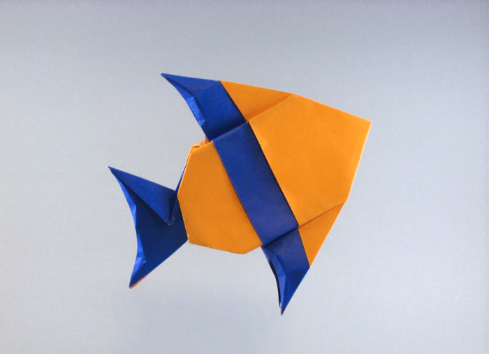 Origami Banded angelfish by Robert J. Lang folded by Gilad Aharoni