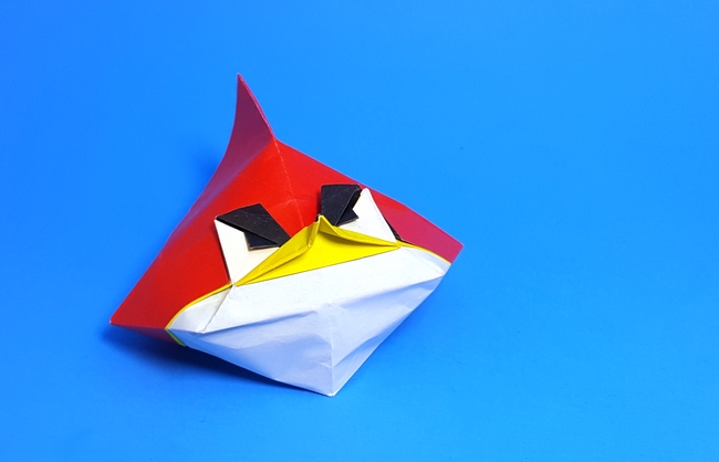 Origami Angry bird by Nicolas Gajardo Henriquez folded by Gilad Aharoni