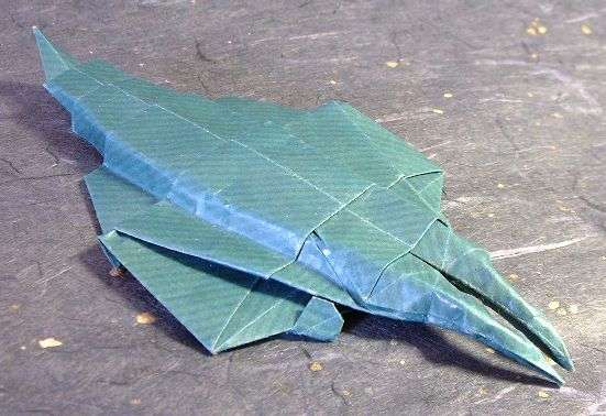 Origami Anomalocaris by Sasade Shinji folded by Gilad Aharoni