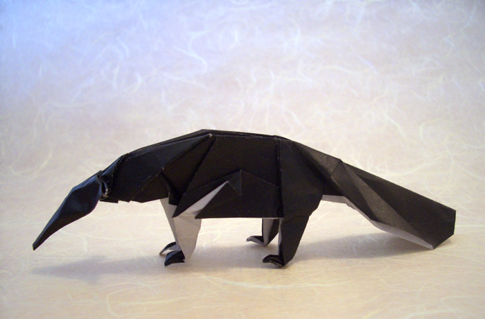 Origami Anteater by John Montroll folded by Gilad Aharoni