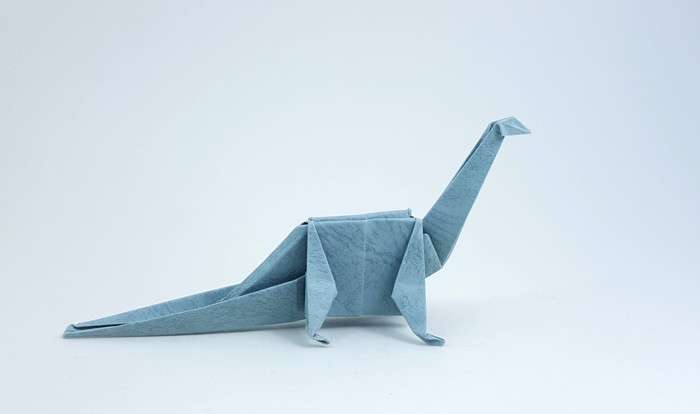 Origami Apatosaurus by Takai Hiroaki folded by Gilad Aharoni