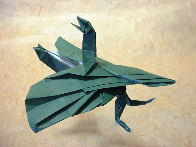 Origami Archaeopteryx by Seiji Nishikawa folded by Gilad Aharoni