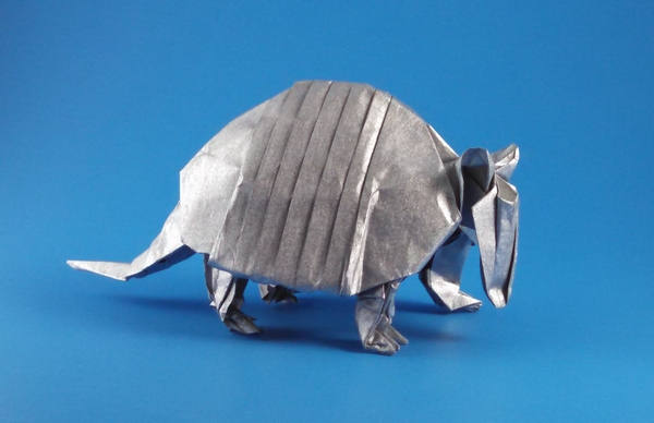 Origami Five-banded armadillo by John Szinger folded by Gilad Aharoni
