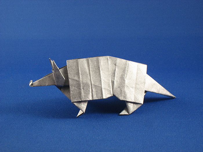 Origami Armadillo by Makoto Yamaguchi folded by Gilad Aharoni