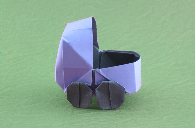 Origami Baby buggy - stroller by Yamanashi Akiko folded by Gilad Aharoni