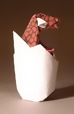 Origami Maiasaura - baby by Kimura Yoshihisa folded by Gilad Aharoni
