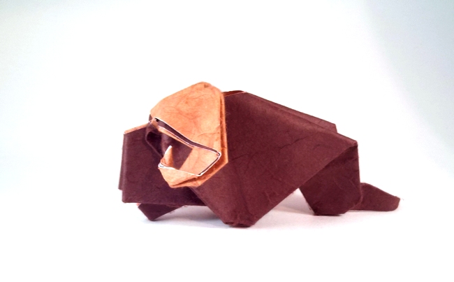 Origami Bantha by Chris Alexander folded by Gilad Aharoni