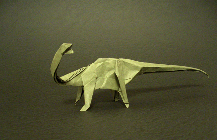 Origami Barosaurus by Satoshi Kamiya folded by Gilad Aharoni