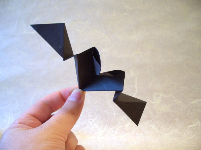 Origami Bat by Kunihiko Kasahara folded by Gilad Aharoni