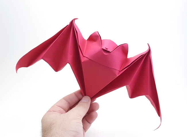 Origami Happy good luck bat by Michael G. LaFosse folded by Gilad Aharoni