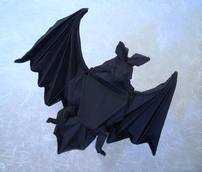 Origami Bat by Miyajima Noboru folded by Gilad Aharoni