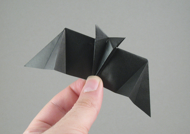 Origami Bat - flying by Stephen Weiss folded by Gilad Aharoni