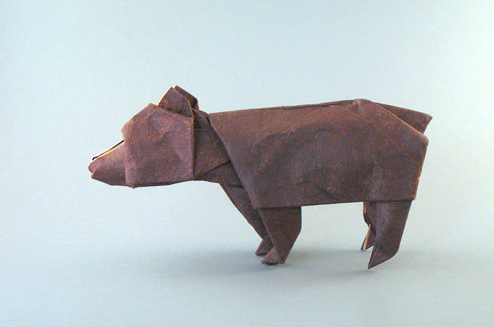 Origami Bear by John Montroll folded by Gilad Aharoni