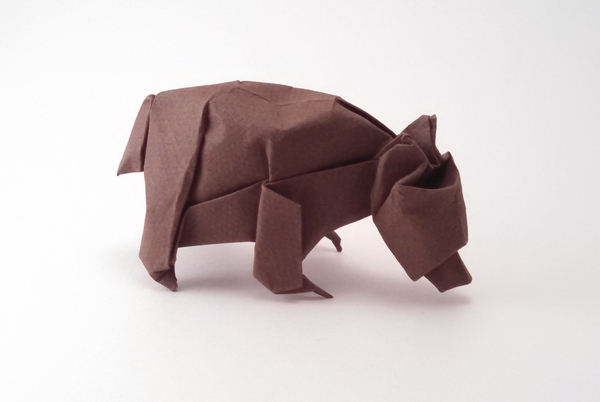 Origami Brown bear by John Szinger folded by Gilad Aharoni