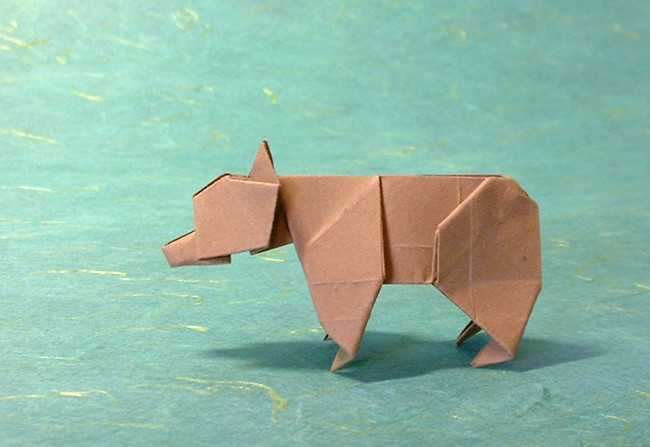 Origami Bear by Makoto Yamaguchi folded by Gilad Aharoni