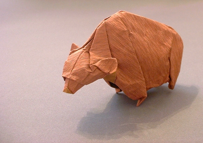 Origami Bear by Jozsef Zsebe folded by Gilad Aharoni