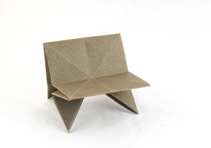 Origami Bench by Kunihiko Kasahara folded by Gilad Aharoni
