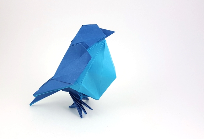 Origami Little bird by Hideo Komatsu folded by Gilad Aharoni