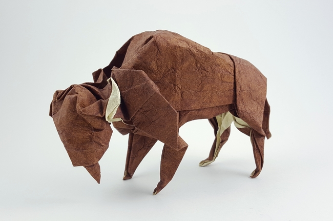 Origami Buffalo by John Montroll folded by Gilad Aharoni