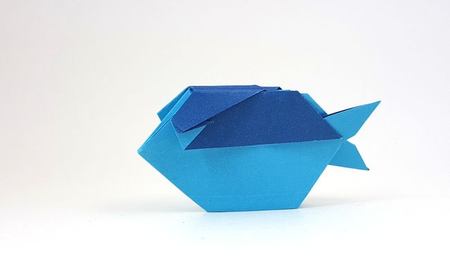 Origami Blowfish by Kunihiko Kasahara folded by Gilad Aharoni