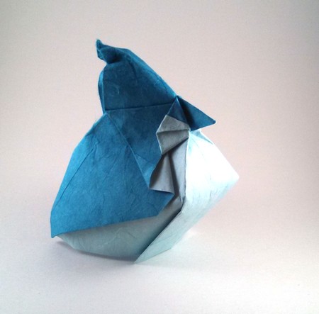Origami Blue jay by Hoang Tien Quyet folded by Gilad Aharoni