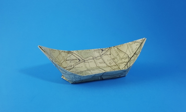 Origami Boat 2 by Traditional folded by Gilad Aharoni