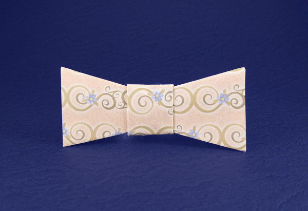 Origami Child's bow tie by John Montroll folded by Gilad Aharoni