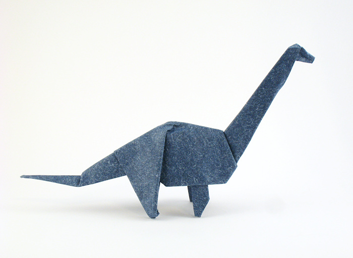 Origami Brachiosaurus by John Montroll folded by Gilad Aharoni