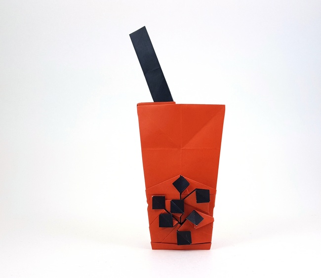 Origami Bubble tea by Hideo Komatsu folded by Gilad Aharoni