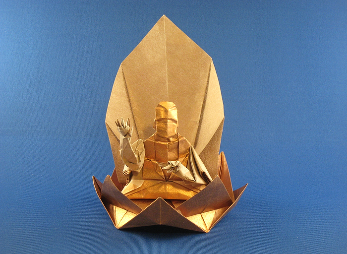 Origami Buddha by Hojyo Takashi folded by Gilad Aharoni