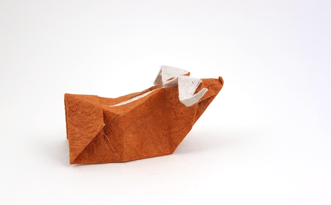 Origami Buffalo by Fumiaki Kawahata folded by Gilad Aharoni