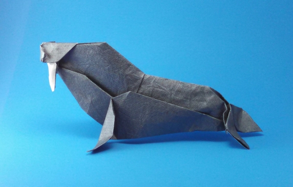 Origami Walrus by John Szinger folded by Gilad Aharoni