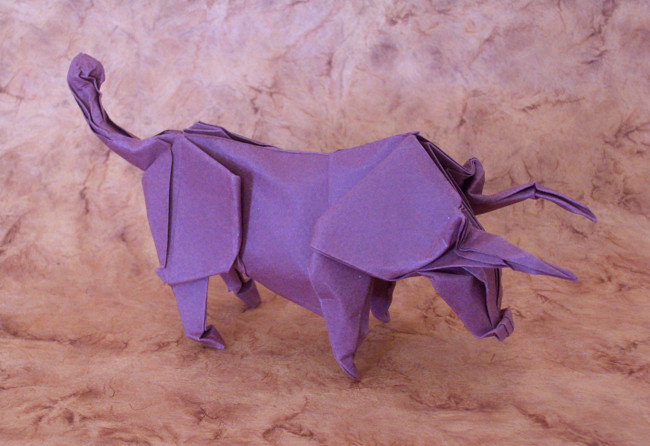 Origami Bull by Stephan Weber folded by Gilad Aharoni