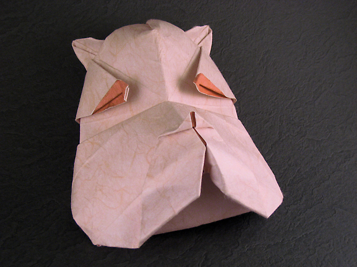 Origami Bulldog mask by Juan Gimeno folded by Gilad Aharoni