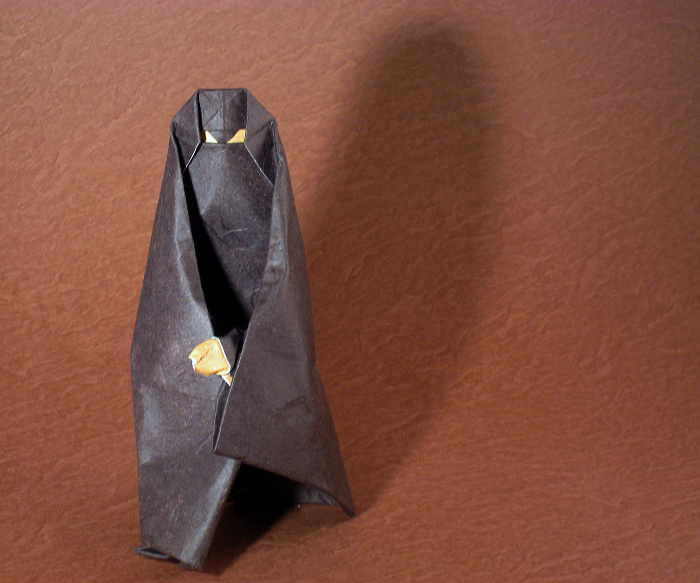 Origami Woman in a burka by Bernie Peyton folded by Gilad Aharoni