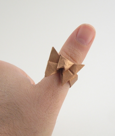 Origami Butterfly ring by Saburo Kase folded by Gilad Aharoni