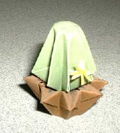 Origami Cactus plant by Gay Merrill Gross folded by Gilad Aharoni