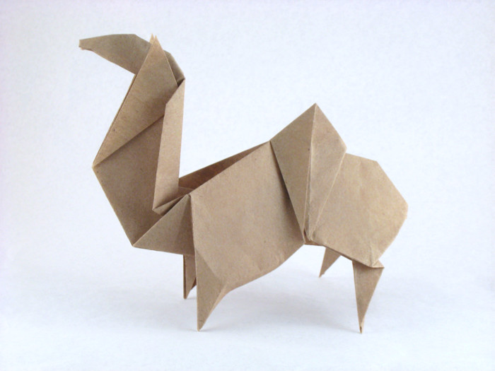 Origami Camel by Kunihiko Kasahara folded by Gilad Aharoni