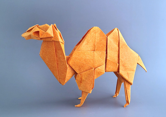 Origami Camel by Fumiaki Kawahata folded by Gilad Aharoni