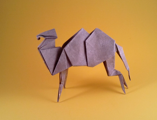 Origami Camel by Jun Maekawa folded by Gilad Aharoni