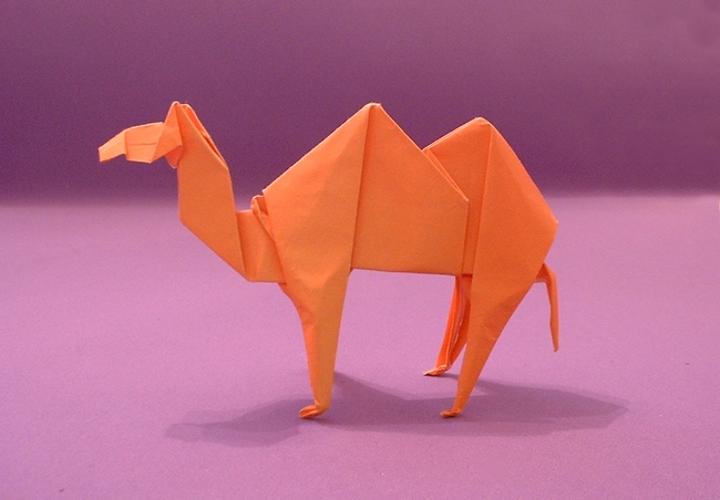 Origami Camel by John Montroll folded by Gilad Aharoni