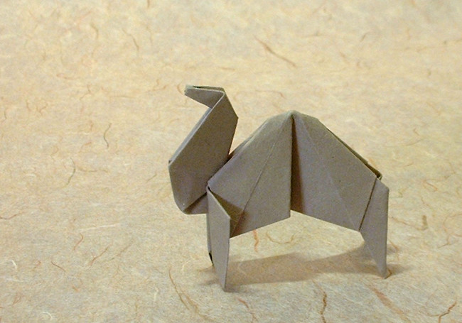 Origami Camel by Makoto Yamaguchi folded by Gilad Aharoni