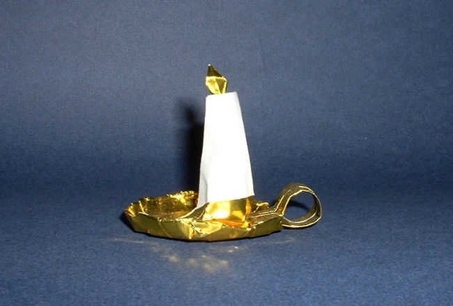 Origami Candlestick by Schuyler Duveen folded by Gilad Aharoni