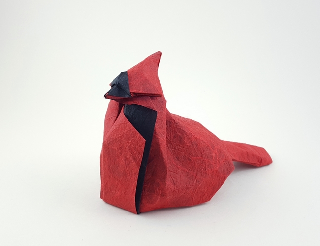 Origami Cardinal by Ichiro Kinoshita folded by Gilad Aharoni